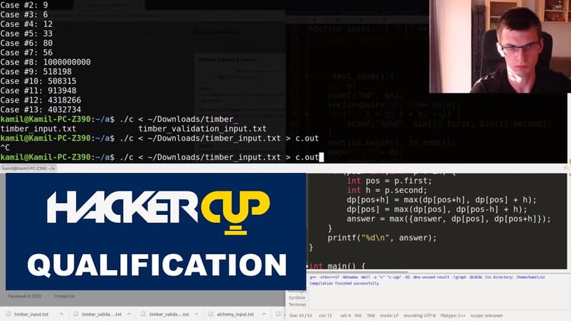 Facebook Hacker Cup 2020 Qual' (2nd place)