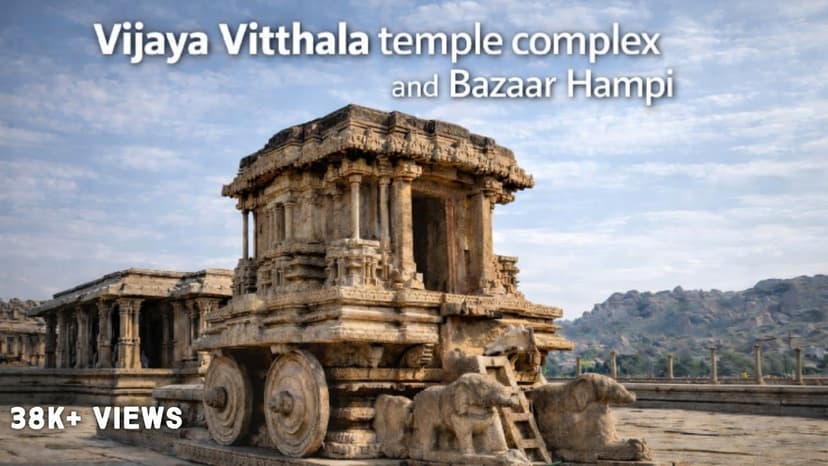 Exploring Vijaya Vittala Temple, Hampi 🛕 | Stone Chariot, History & Hidden Beauty | Travel Vlog